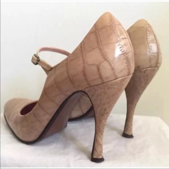 Le Silla Croc Embossed Closed Toe Stiletto - Picture 2 of 5